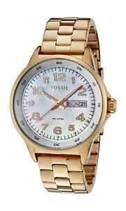 Fossil Womens AM4334 Maddox Rose Gold Mother of Pear​l Dial Watch 