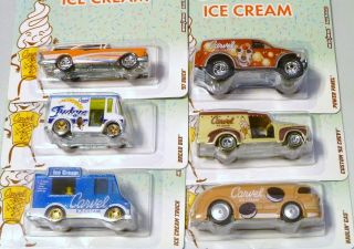Hot Wheels 2012 Nostalgia SET OF ALL SIX CARVEL ICE CREAM Case D