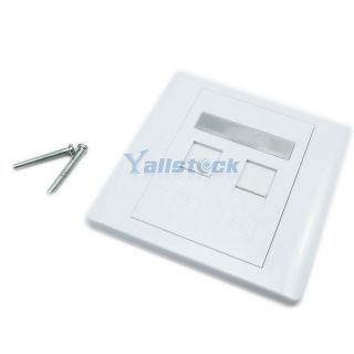 Newly listed New White High Quality AMP Network RJ45 Wall Faceplate