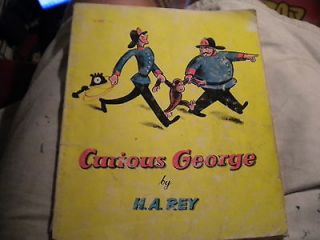RARE Curious George 1941   1st edition Great old book Rare Paper Back