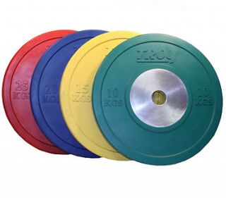 Troy 140 kg (308 lbs) Competition Olympic Colored Bumper Plates Set 