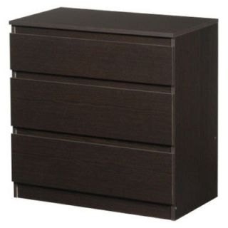 BRAND NEW IKEA 3 Drawer Chest/Dresser Black Brown