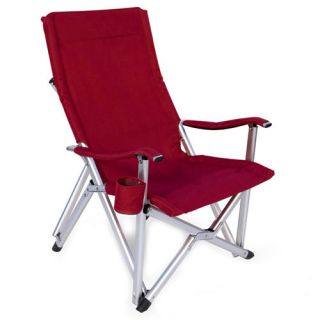    The LUXURY Lightweight All Aluminum Folding Lawn Chair in RED WINE