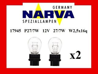 LIGHT BULB, NARVA P27/7W   3157 Standard, 27/7 Watt 12 Volt (W2 