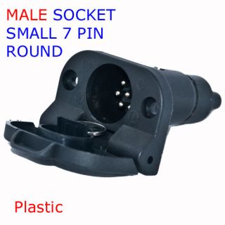 PIN SMALL ROUND MALE PLUG CONNECTOR SOCKET FOR TRAILER TRUCK BOAT 