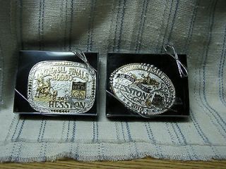 2012 & 2010 Gold & Silver Hesston/NFR Adult Belt Buckles