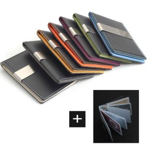 MATTE Money Clip Wallet 7 Color Faux Lather Card Holder  FREE Laser 