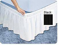 NEW QUEEN SIZE BED SKIRT/ DUST RUFFLE   BLACK