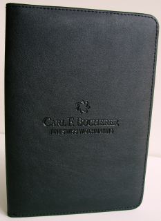 Carl F. Bucherer Watch Company Small Black Notepad Portfolio New
