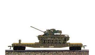 NEW Model Power Army Flatcar w/Tank HO 99160 NIB
