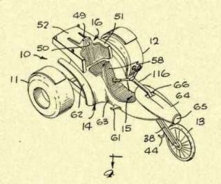 Three Wheel Motorcycle Trike US Patent Art Print_T294