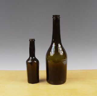 Antique 2 x Dutch/English Wine   Bottle Circa 1800 Onion