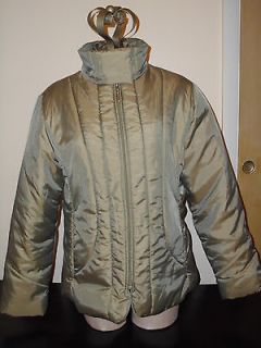 LA REDOUTE FITTED PUFFER JACKET SZ 10   GOLDEN BEIGE   WASHABLE