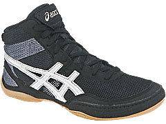 YOUTH Asics Matflex 3 GS Wrestling Shoes, Black/White, C129N 9001 