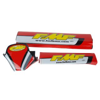 FMF Powerpads 3 piece BMX Racing Bicycle Pad Set   Red