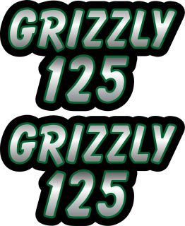 Grizzly 125 4x4 Green Gas Tank Graphics Decals Stickers Atv Quad