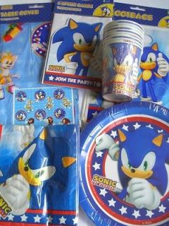 SONIC THE HEDGEHOG (& Tails) PARTY RANGE {fixed £1 UK p&p}