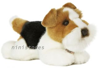 New AURORA MIYONI Stuffed Plush Toy FOX TERRIER Soft Puppy Dog 