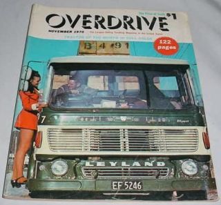 11/1970 Overdrive Magazine Tractor Trailor Trucking