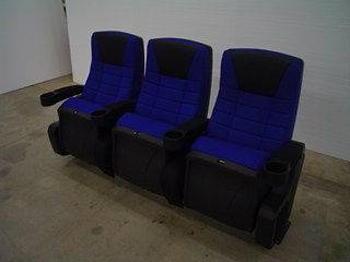 THEATER CHAIRS HOME THEATRE CHAIR MOVIE SEATS CINEMA BLUE FABRIC