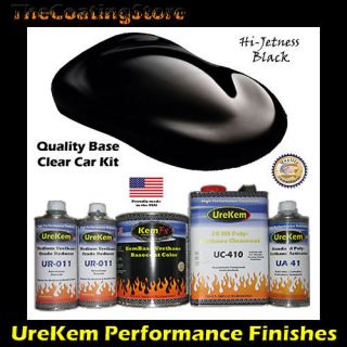   Gloss Jet Black Basecoat Clearcoat Auto Body Car Automotive Paint Kit