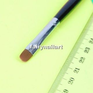 Black Nail Art Round Brush Pen for UV Gel Tips Builder Glue 