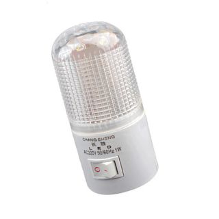   Bright Warm White Light Energy Saving Wall Plug in 6 LED Night Light
