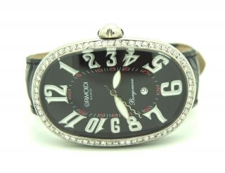   MEN`S Grimoldi Milano Borgonovo Diamond Automatic Date Watch 56MM