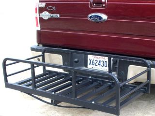 Auto Truck SUV Hitch and Ride Black Cargo Carrier Rack Large Magnum