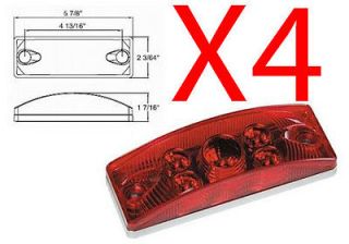   Truck RV Trailer Bus Side Marker ID Clearance Light Red Super Bright