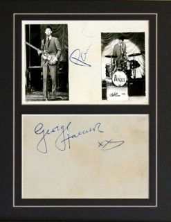 Repro Autographs of Paul McCartney and George Harrison the Beatles 