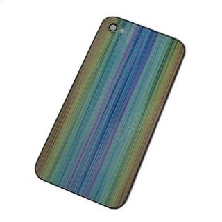 Colors line design Glass battery door back cover housing for i Phone 4 