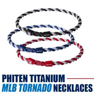 Phiten MLB Authentic Collection Titanium Necklace Tornado 18 or 22