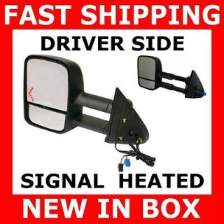   GMC Truck Towing Power Heated Signal Side View Mirror Driver Left LH