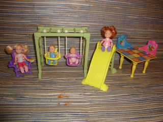   Price Mattel Family Doll house Baby Children Play Ground Swing Slide