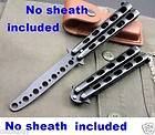 Dull METAL Practice BALISONG BUTTERFLY Knife Trainer Black color 