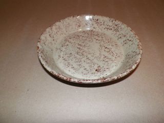   WESTERN STONEWARE POTTERY SPECKLED 9 BAKING PIE PAN DISH MONMOUTH, IL