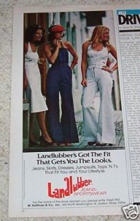 1977 Landlubber Jeans sportswear fashion CUTE girls AD