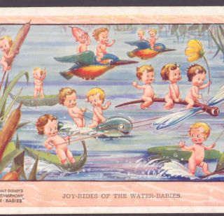 DISNEY WATER BABIES,FAIRIES RIDE DRAGONFLY,FISH,SILLY SYMPHONY,VINTAGE 