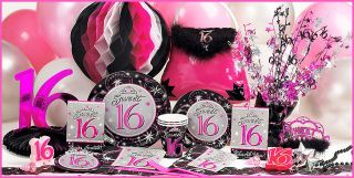 Sweet 16 Sixteen Sparkle Party Tableware ALL Items Here