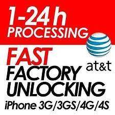 FACTORY UNLOCK SERVICE FOR IPHONE 4S,4G, 3GS and 3G AT&T FASTEST 