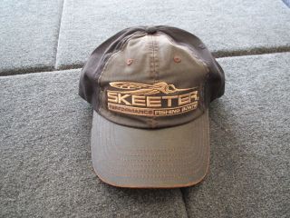 Skeeter boats pro washed leather twill hat cap bass fishing