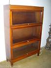ANTIQUE GLOBE WERNICKE MAHOGANY 3 STACK SECTIONAL BARRISTER BOOKCASE