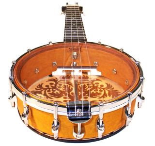 Luna Concert Scale Soprano Resonator Banjo Ukulele Banjolele and Bag 
