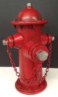 Fireman Fire Department Realistic Fire Hydrant Metal Bank