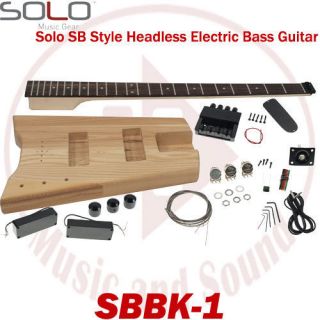 Solo SBBK 1 SB Style DIY Headless Bass Guitar Kit Headless Guitar Kit
