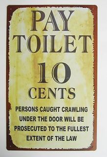   10 Cents TIN SIGN funny bathroom metal vtg retro bar decor rustic OHW