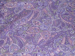 Purple Paisley cotton Body pillowcase or 2 stnd pillowcases j