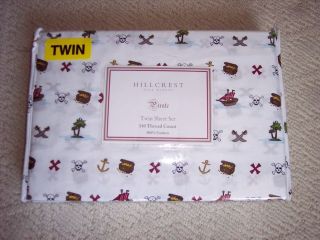 Hillcrest Boys Twin Bed 310 Sheets Set Pirate Ship New