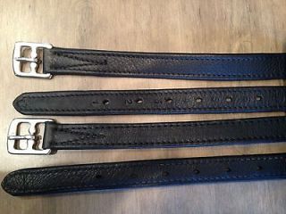   BLACK NON STRETCH STIRRUP LEATHERS FOR STUBBEN IDEAL DABBS SADDLES
